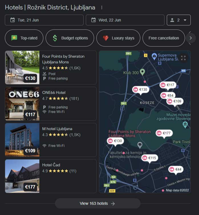 Primer “Google Hotel Packs”