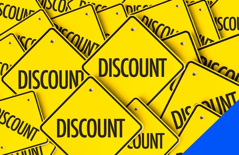 Discount sign.